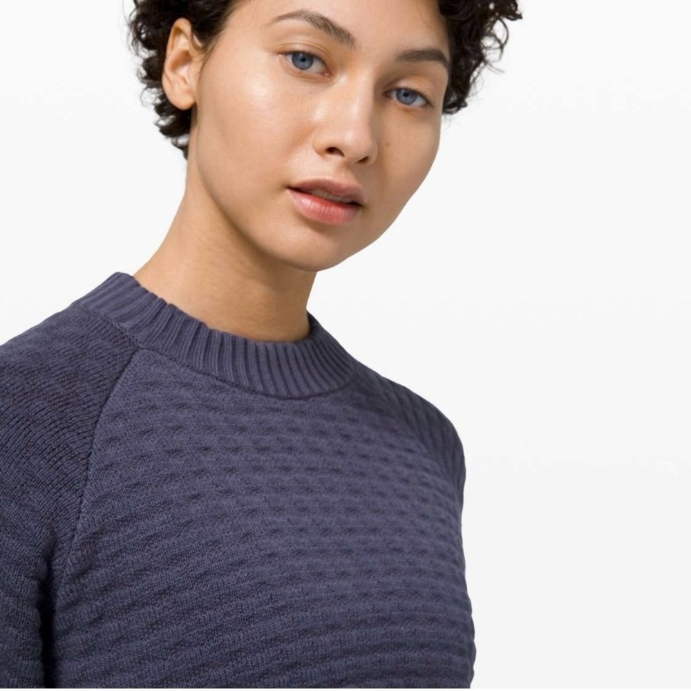 Lululemon Texture Play Crew Sweater Cadet Blue - Picture 4 of 11